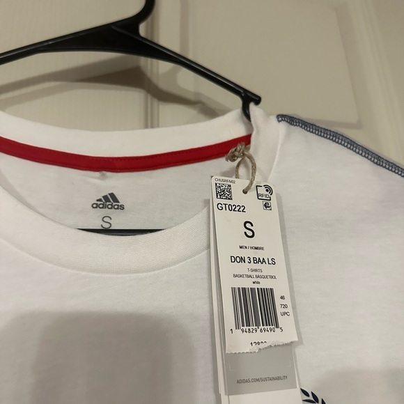 adidas Men's DON x Bel Air Academy Long Sleeve T-Shirt: WHITE: NWT: SZ S - Picture 3 of 4